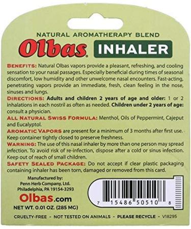 Olbas Inhaler Aromatherapy - 3-Pack (0.01 Oz) | Aromatic Nasal Inhaler - Buy Online on GoSupps.com