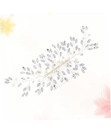 Didiseaon Tiara Rhinestone Barrettes Bridal Hair Comb Pearl Wedding Headwear Pearl Rhinestone Hair Comb Wedding Headpiece Bride Insert Comb Headgear Hair Accessories Crystal - Buy Online on GoSupps.com