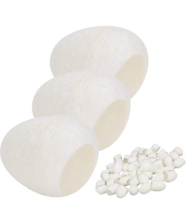 Hiraith 50pcs Natural Silondworm Cocoon for Deep Facial Cleansing Professional Blackhead Remover & Gentle Exfoliator Rich in Silk Fibroin for Brightening and Smoothing - Buy Online on GoSupps.com