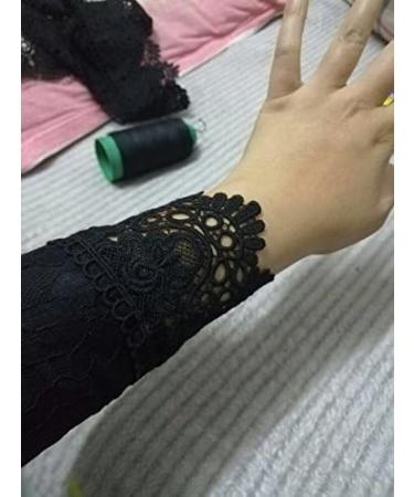 8CM Europe Crown Pattern Embroidery Lace Trim - 2 Yards - Black - Buy Online on GoSupps.com