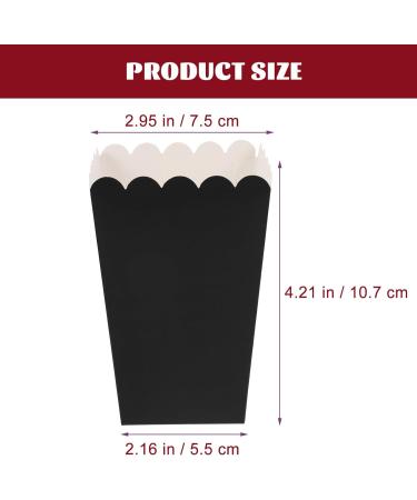 Alipis 50Pcs Popcorn Boxes Disposable Popcorn Buckets Paper Popcorn Tubs Greaseproof Popcorn Containers for Movie Theater Night Parties 250g Black - Buy Online on GoSupps.com