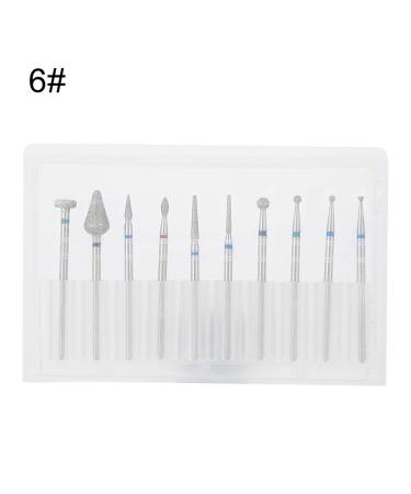 Different Gift Tungsten Steel Nail Drill Head Essential tools Easy to store Nail Grind Head Lightweight and portable Salon Shop for Home(F suit)