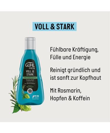 Guhl Men Shampoo 250 ml for men - Hair type: fine thin and thinning - With hops and caffeine - Buy Online on GoSupps.com