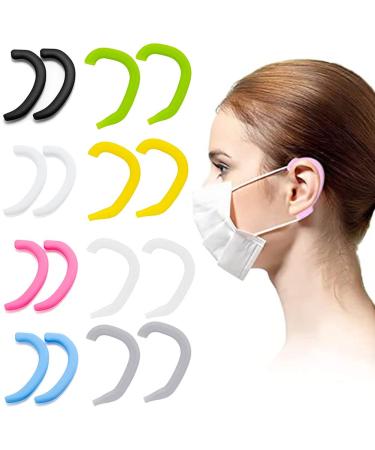 JPYH 8 pairs silicone ear clip ear in anti-slip silicone-ear protector reusable silicone belonging colorful hearing protection