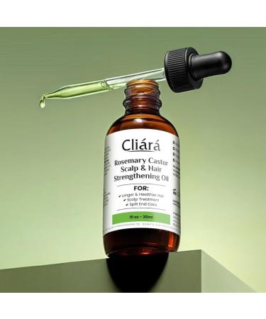 Buy Rosemary Organic Castor Oil & Hair Strengthening Oil for All Hair Types - Promotes Hair Growth | 30ml - Buy Online on GoSupps.com