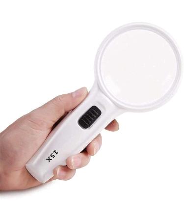 Magnifying Glass LED Lamp Magnifying Glass High Definition Inspection Maintenance Maps Crafts Identification 15X HD Handheld Magnifying Glass Magnifier - Buy Online on GoSupps.com
