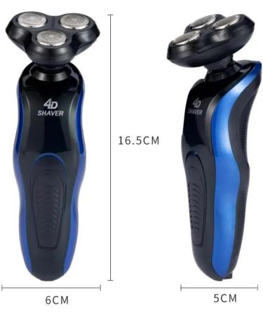 Electric Shaver for Men Rechargeable Wet/Dry Waterproof Cordless Portable Ideal Gift Beard Shaver Head shaver 4D Rotary 4-in-1 Face Nose Hair Trimmer - Buy Online on GoSupps.com