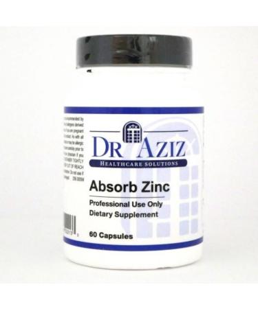 Dr Aziz High Absorb Zinc - Zinc Glycinate Support Supplement Capsules - Supports Immune & Cellular Function - 60 Capsules