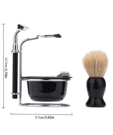 MEICOLY 5 in 1 Men's Shaving Kit with Stainless Steel Stand - Razor Blades, Brush, Bowl - Father's Day Gift - Buy Online on GoSupps.com