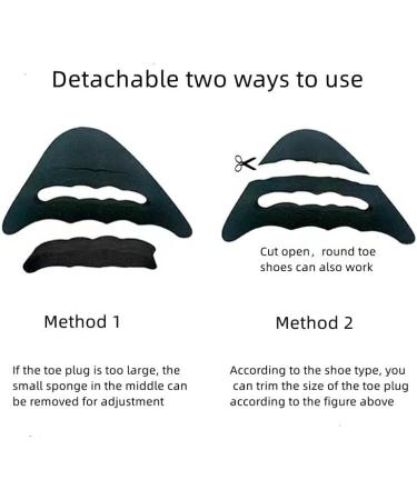 2 Pairs Soft Sponge Shoe Fillers for Big Shoes - Breathable Toe Inserts for High Heel Pain Relief - Buy Online on GoSupps.com