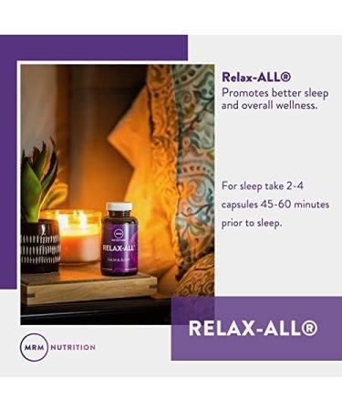 MRM Relax-All Calm & Sleep - 60 Vegan Capsules for Stress Relief & Better Sleep - Buy Online on GoSupps.com