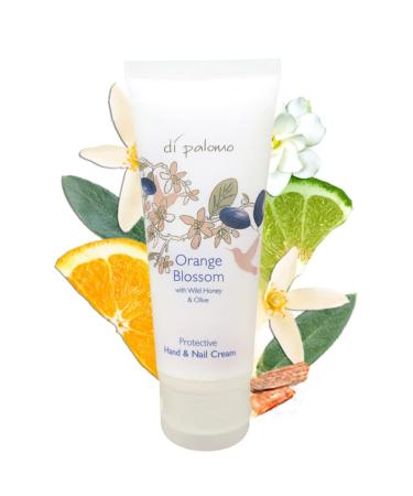 Di Palomo Orange Blossom & Honey Hand & Nail Cream 75ml. Hand Moisturiser & Cuticle Cream. Hand Cream for Very Dry Hands. Ladies & Mens Hand Cream. Hand & Nail Care Moisturiser with Skin Care. Orange Blossom with Wild Honey & Olive