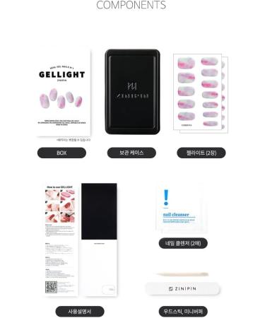 Zinipin Gellight Semi-Cured Gel Nail Strips | 24 Nail Wraps | Includes Nail Wipes Cuticle Stick & Nail File | Gradient (Harley) - Buy Online on GoSupps.com