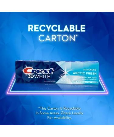 Crest 3D White Advanced Whitening Toothpaste Arctic Fresh 2.7 oz Value 2 Pack - Buy Online on GoSupps.com