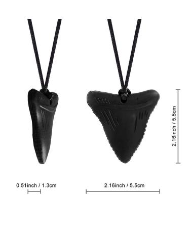 5 PCS Shark Tooth Chew Necklace for Nail Biting & Teething Relief - Kids, Adults, Autism Treatment - YQZIYOU - Buy Online on GoSupps.com