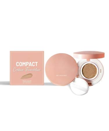 Pink Firming Cushion Foundation, Cushion Foundation for Glass Skin, Cushion Foundation Korean, Lightweight Cushioned Unifying Moisturizing Cream Long Lasting Non-Dull (Colour, 15g)
