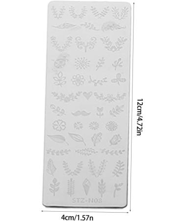 1 Set nail print kid tools floral nail plates stainless steel nail stencils xmas nail polish stamping plate nail stamper Nail Polish Stamps Kit Silica gel delicate impression child 12x4cm Assorted Color - Buy Online on GoSupps.com