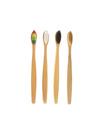 SUICRA Toothbrushes 4 PIECE Manual Toothbrush Set Toothbrush with Dense Bristles for Daily and Travel Adult Oral Care