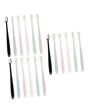 Mobestech 18 pieces toothbrush hard prosthesis brush adult toothbrush silk mouth cleaning brush adult toothbrush tooth cleaning dentis