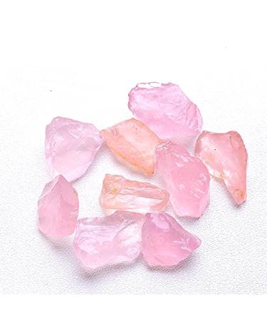 Crystal Rough 20g Natural Rose Quartz Raw Crystals Irregular Ore Fish Tank Collection Quartz Home Decor Rock Specimen (Color : Random Delivery Size : 50g) 50g Random Delivery