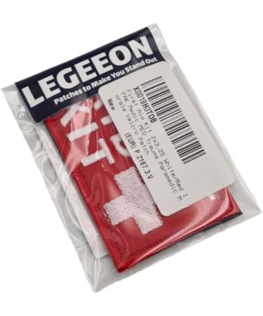 LEGEEON First Aid Kit IFAK - 2x3.25 White/Red Medic Trauma Paramedic Hook Patch | International Shipping Available - Buy Online on GoSupps.com