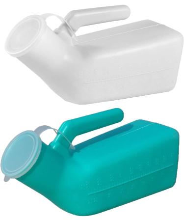 Mtoye 2 Packs 1000ml/34oz Male Portable Urinal Pee Bottles Home Urinal Potty for Men 2 Count (Pack of 1)