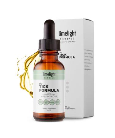 LIMELIGHT HERBALS The Tick Formula: Enhanced Immune System Support - Concentrated Herbal Tincture with Cat's Claw Andrographis Japanese Knotweed & More - 60 Servings - Made in USA