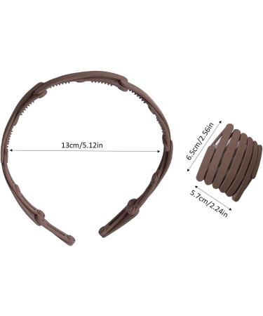 Eventerde Folded Hair Bands Foldable Hair Bands Foldable Travel Headband Telescopic Foldable Headband Stylish Foldable Headband Multi-Purpose Hair Accessories for Women and Girls Light coffee - Buy Online on GoSupps.com