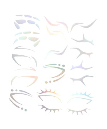 6 pi ces Pochoirs Maquillage Yeux Temporaires Stickers Eyeliner Color s pour Femmes et Filles D corations Visage pour Carnaval et Halloween