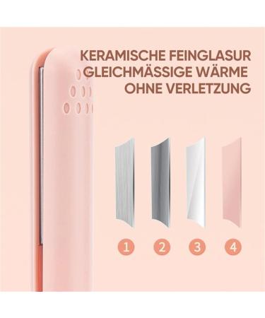 Jocelynnae Ceramic Mini Hair Curler Mini Dual-Purpose Curling Iron Travel Curling Iron USB Rechargeable Curling Wand 2-in-1 Mini Curling Wand for Men and Women (Phink) - Buy Online on GoSupps.com