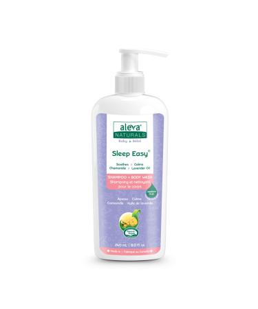 Aleva Naturals Hypoallergenic Sleep Easy Baby Hair and Body Wash for Kids and Toddlers Plant-Based Organic Aloe Vera Formula with Lavender Scent Gentle on Eyes and Sensitive Skin - 8 Fl Oz 8 Fl Oz (Pack of 1)