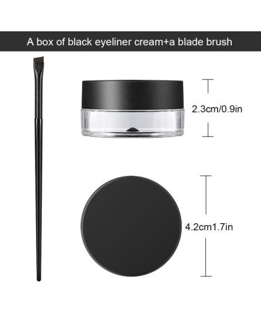 Comforso Gel Eyeliner Set Lasting Drama Gel Eyeliner Eyebrow Colors Gel Formula Long Lasting Cream Eyeliner Waterproof Eye Liner Gel Black Makeup Set Smudge-Proof Eyeliner with Brush - Buy Online on GoSupps.com