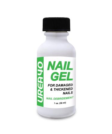 Urea Nail Gel 1 oz 40 Urea Hard Nail Softener Quick Drying For Soft and Brittle Free Nails For Fingernails  Toenails Superior to Creams Easy Brush Applicator Quick-Drying