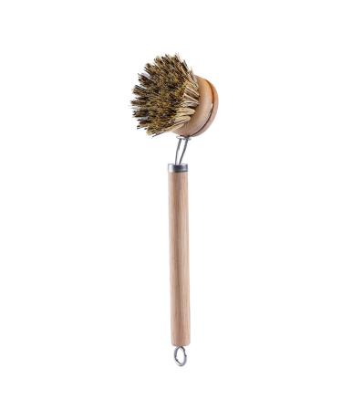 YOXIER Easy-to-use Dishwashing Brush Time-Saving Kitchen Cleaning Tool Pot with Long Wooden Handle Strong Decontamination Comfortable Grip Household Dish C