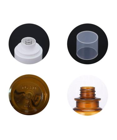 Minkissy 5-Piece Refillable Amber Pump Bottle Set | Perfect for Cream Essential Oils & Soap | Small Travel Containers for Lottery & More - Buy Online on GoSupps.com