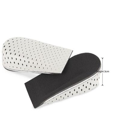Comfortable Height Increasing Insoles 2pc (Left and Right) Easy and Cozy Way to Quickly Increase Your Height 3cm