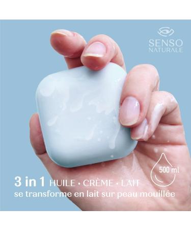 SENSO NATURALE Solid Body Oil ACTIVE OXYGEN - Toning Cream Scented Firming - Draining Smoothing and Elasticating Anti-Cellulite Skin - Vitamin E - Vegan - Equivalent to 500ml Liquid - Buy Online on GoSupps.com