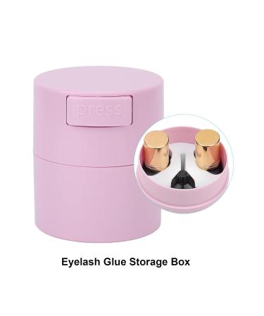 Large Capacity Eyelash Glue Storage Box - Prevent Drying for Beauty Lovers | Pink - Ideal for International Shipping - Buy Online on GoSupps.com