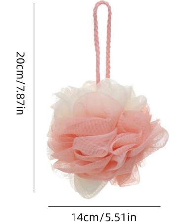 Gralara Pink Body Puff Bath Sponge | Portable Shower Ball for All Your Bathing Needs - Buy Online on GoSupps.com