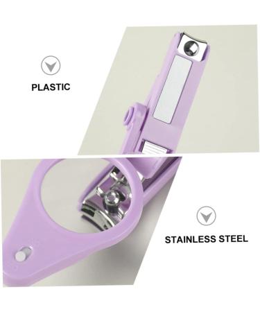 minkissy 1pc Nail Clippers Illuminated Nail Clipper Nail Cutters Portable Nail Trimmer for Baby Puppy Nail Trimmers for Men Pet Nail Clipper Child Purple Stainless Steel Large Slicer 15*4.5*1.6cm Purple - Buy Online on GoSupps.com