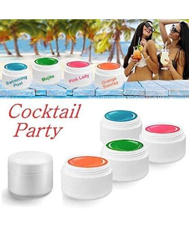 Eubeco's color gel Cocktail Party Colorgel Nail Art Color Gel Set Various colors 4 x 5 ml made in Germany in studio quality!Self-smoothing Set