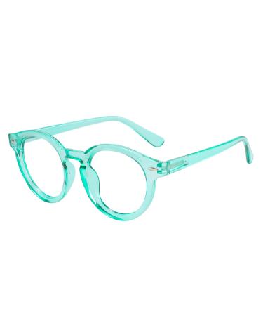 Blue Light Blocking Glasses for Women and Men Oval Green