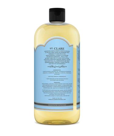 St. Clare Unscented Castile Soap 32 oz - Natural & Gentle Soap - Buy Online on GoSupps.com