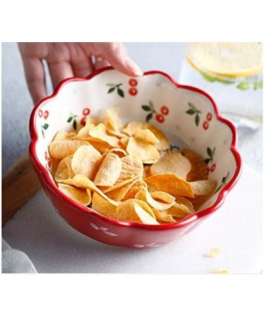 Bowl Snack Dip Bowls Dishware Creative Dessert Bowl Cute Cherry Bowl Underglaze 5.9 Inch Small Salad Bowl Hand-Painted Tableware Compatible with Kitchen Restaurant Gifts - Buy Online on GoSupps.com