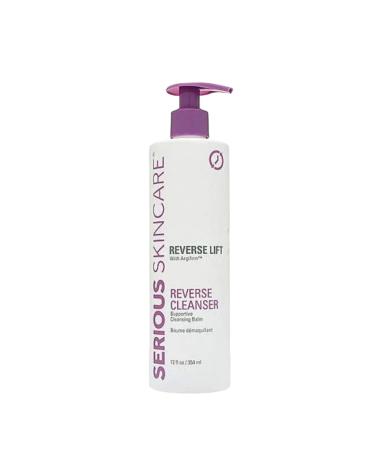 Serious Skincare Reverse Lift Supportive Cleansing Balm Facial Cleanser for Mature -Thinning - Fragile Skin - Carrot Root Extract - 12 oz.