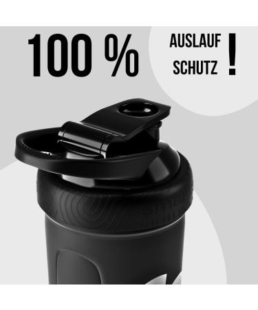 Buy GYMSHAKER Stainless Steel Shaker 900ml - Leak-Proof BPA-Free Honeycomb Sieve for Creamy Protein Shakes - Black - International Shipping - Buy Online on GoSupps.com