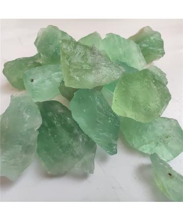 Natural 1000g 2-4cm Large Particle Natural Octahedron Colorful Fluorite raw Stone Ornament Greenstone ningxiao 2-4cm Green