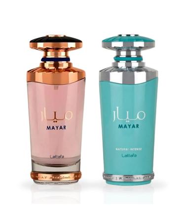 LATTAFA Mayar & Mayar Natural Intense EDP Sprays 100ML (3.4 OZ) Long Lasting Floral Fruity Sweet Perfumes. (SUPREME BUNDLE)