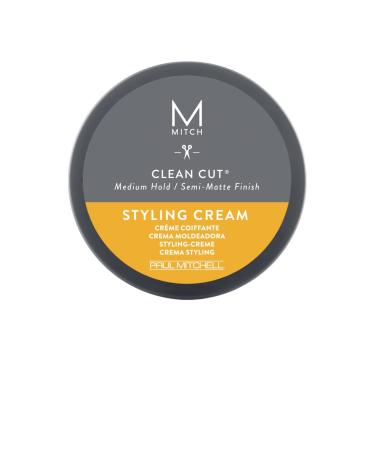 Paul Mitchell MITCH Clean Cut Styling Cream for Men, Medium Hold, Semi-Matte Finish, For All Hair Types + Short to Medium Hair, 3 oz.