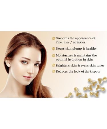 Vitamin E & Hyaluronic Acid Serum Capsules for Face - Anti-Aging Collagen Repair & Hydrating - 30pcs - Buy Online on GoSupps.com